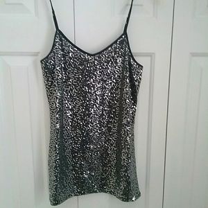 Express Gray Silver Tank Top NWOT